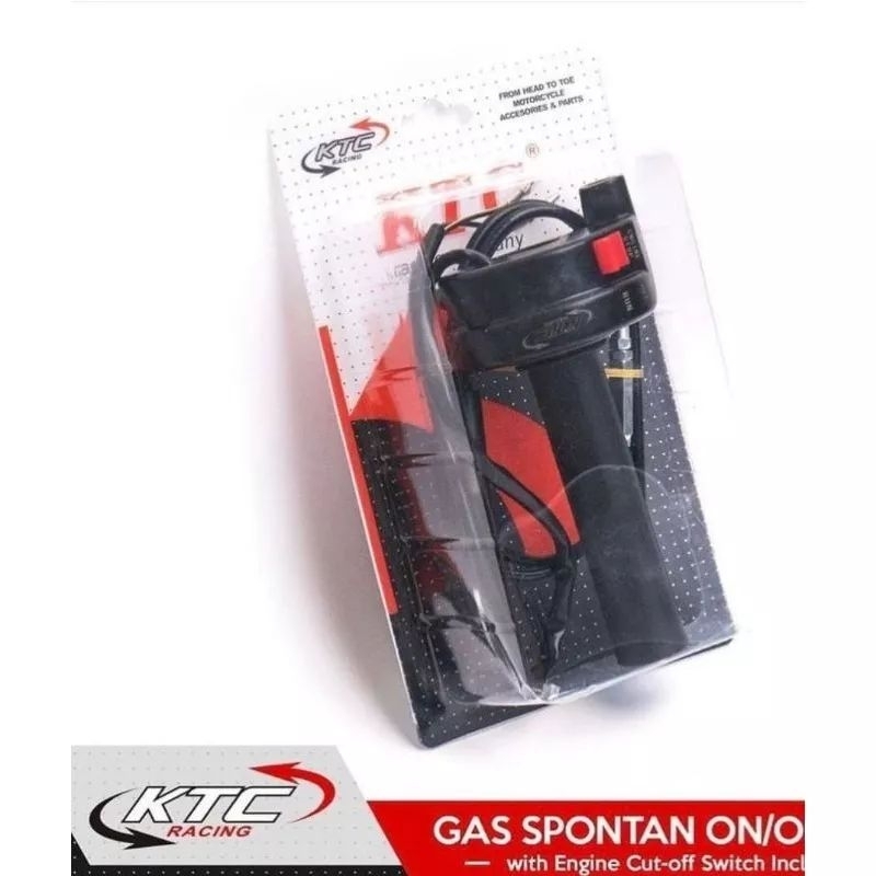 GAS SPONTAN KTC RACING ORIGINAL 1 KABEL PLUS TOMBOL ON/OFF UNIVERSAL ORIGINAL PRODUK KTC