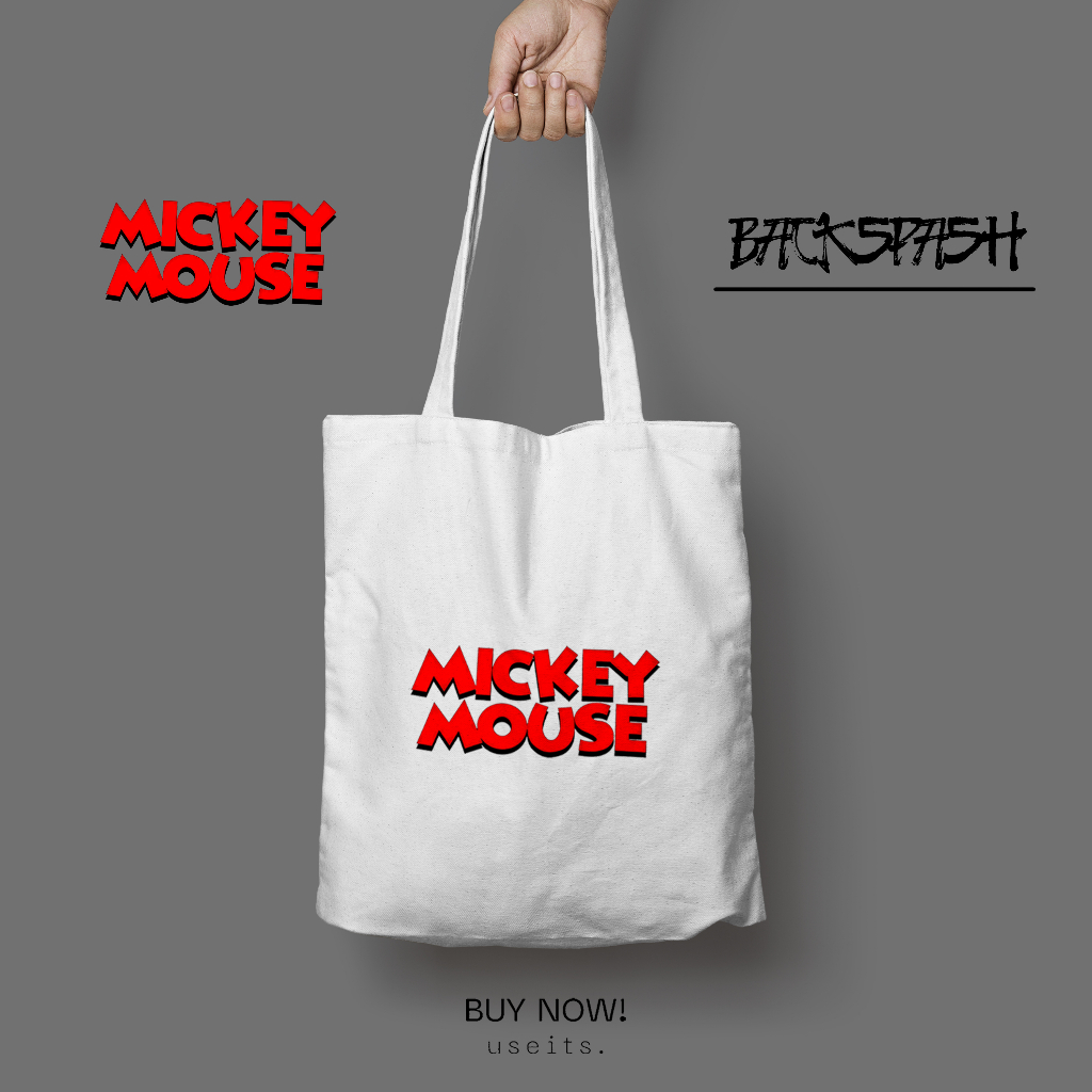 Tas Totebag Mickey Mouse Kartun Pria Wanita