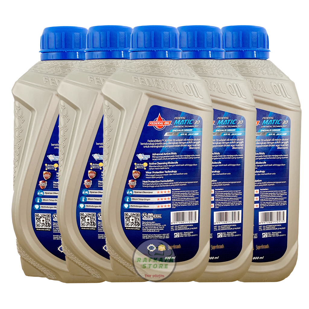 PAKET USAHA-OLI FEDERAL MATIC SPESIALIS DINGIN 800ML (5PCS)