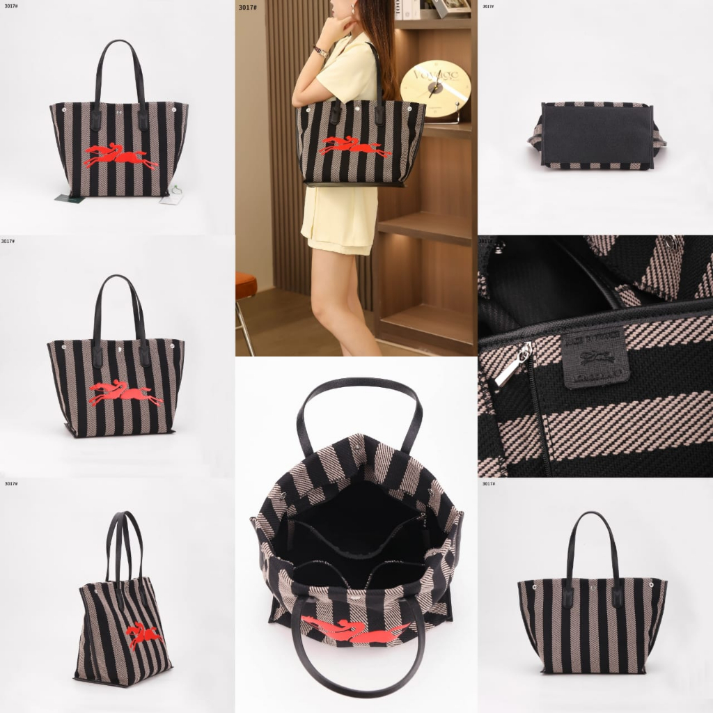 LC Essential Stripe Recycled Cotton Tote Bag's 3017