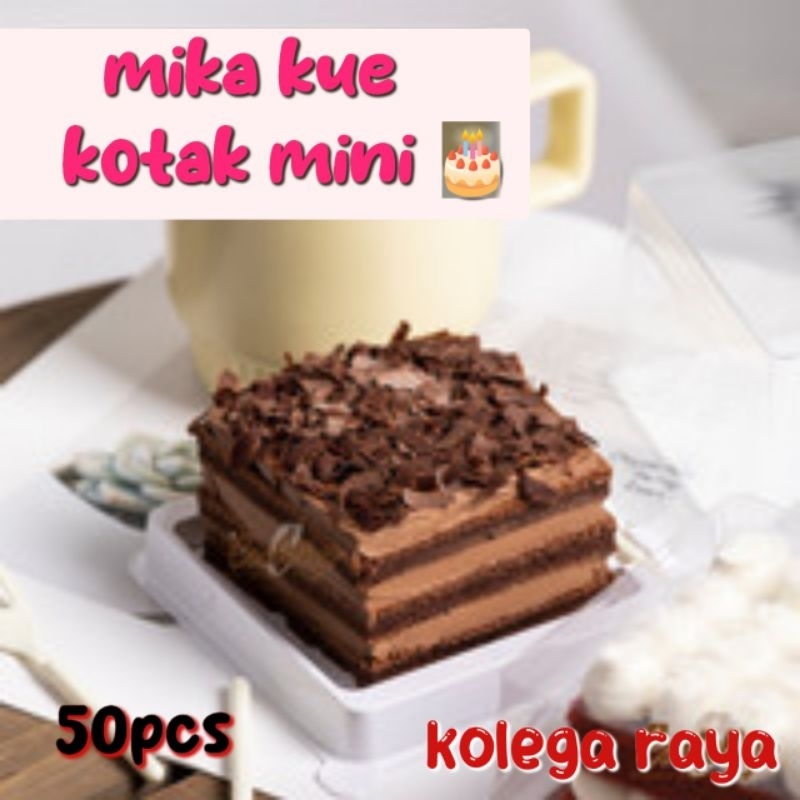 Mika Puding Mini Kotak Mika Mooncake  isi 50pcs