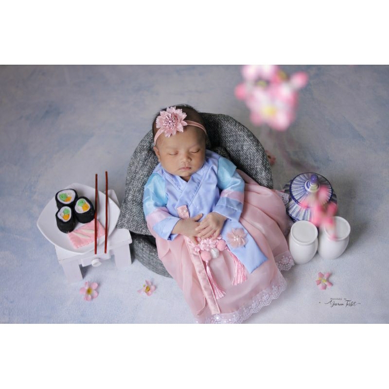 hanbok Korea dress Korea properti foto bayi newborn