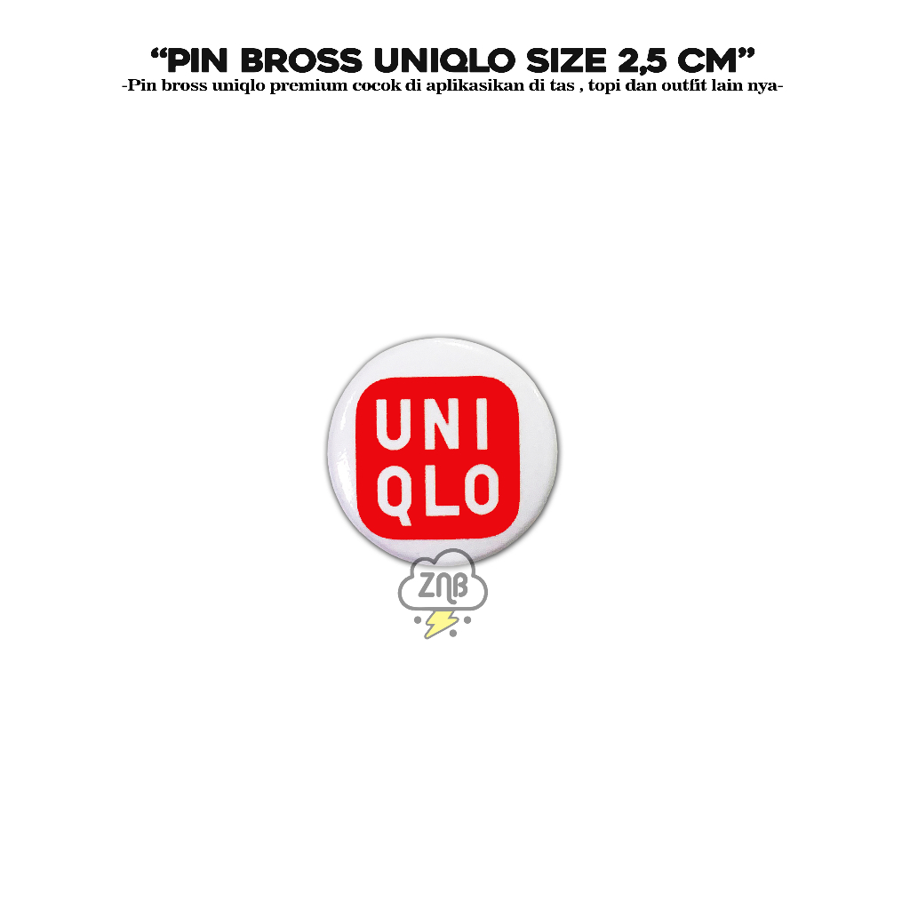 Patch bordir UNIQL0 isi 2 dapat patch dan pin aksesoris fashion