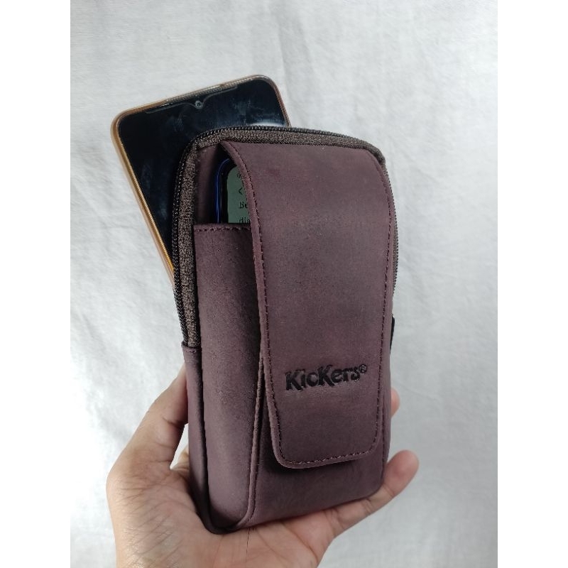 Dompet Hp Pinggang Kulit Sapi Asli - Kickres