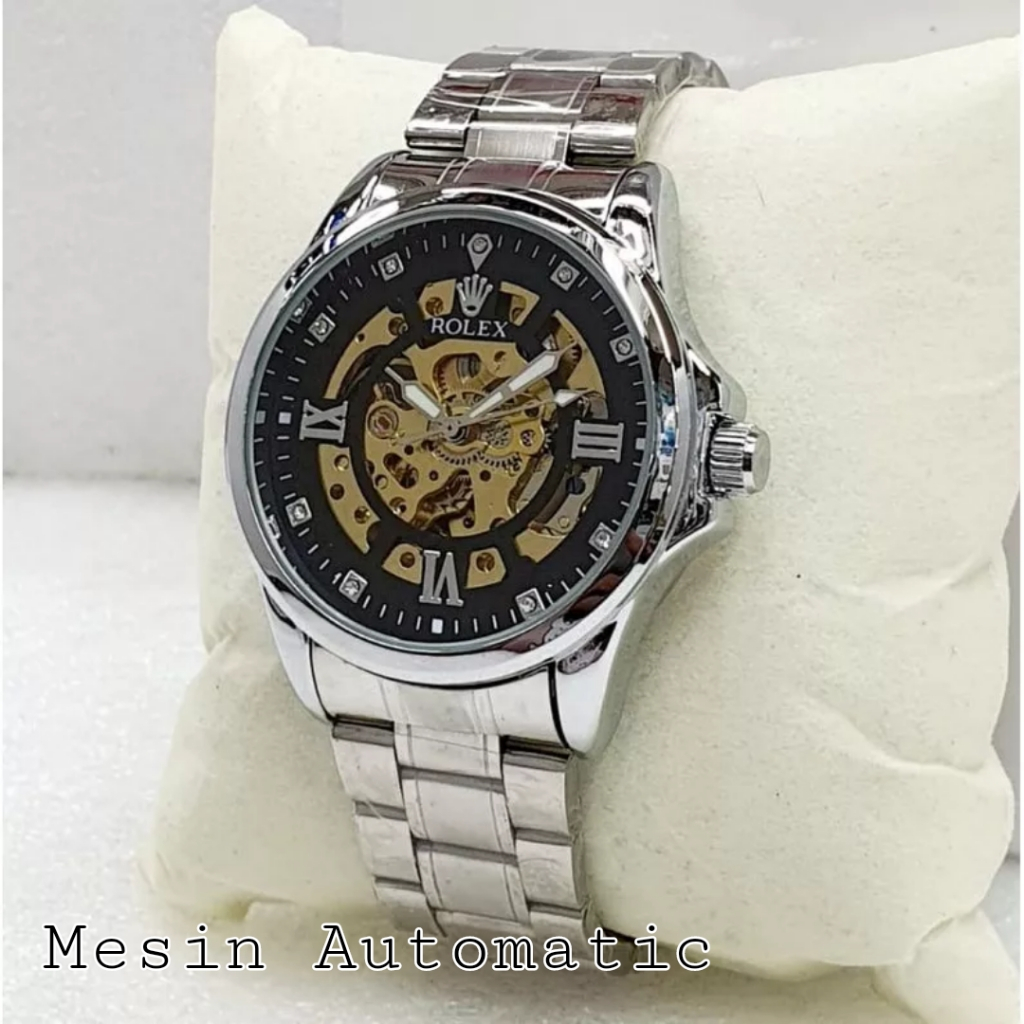 COD Jam tangan Rolex Automatic Kinetic Gerak tanpa baterai