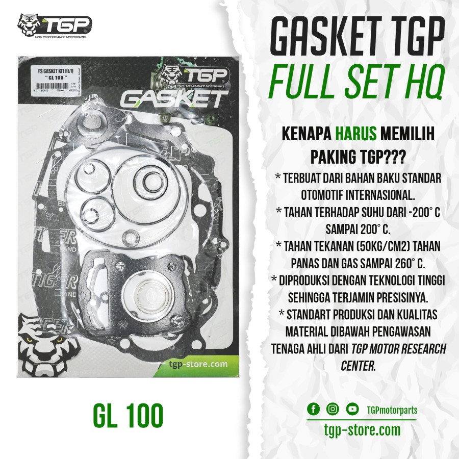 PAKING FULLSET HONDA GL100 CB100 GASKET KIT SET TGP HIGH QUALITY