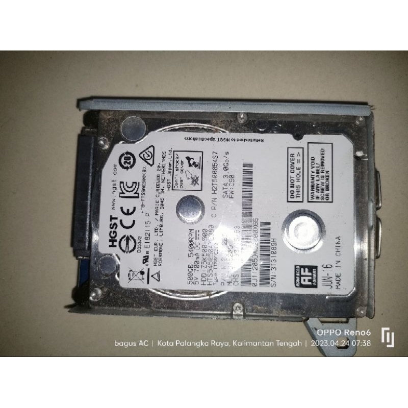 hardisk laptop 500gb HGST
