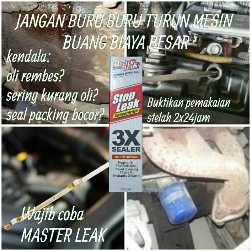 MASTER LEAK OLI REMBES SEAL BOCOR MESIN MOBIL TRUK MESIN ENGINE SEAL PAKING BOCOR OLI BERKURANG