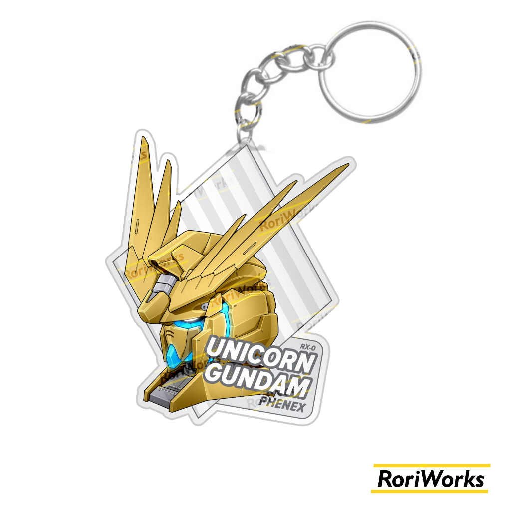 Keychain Anime - Unicorn Gundam Phenex Head | Destroy Mode