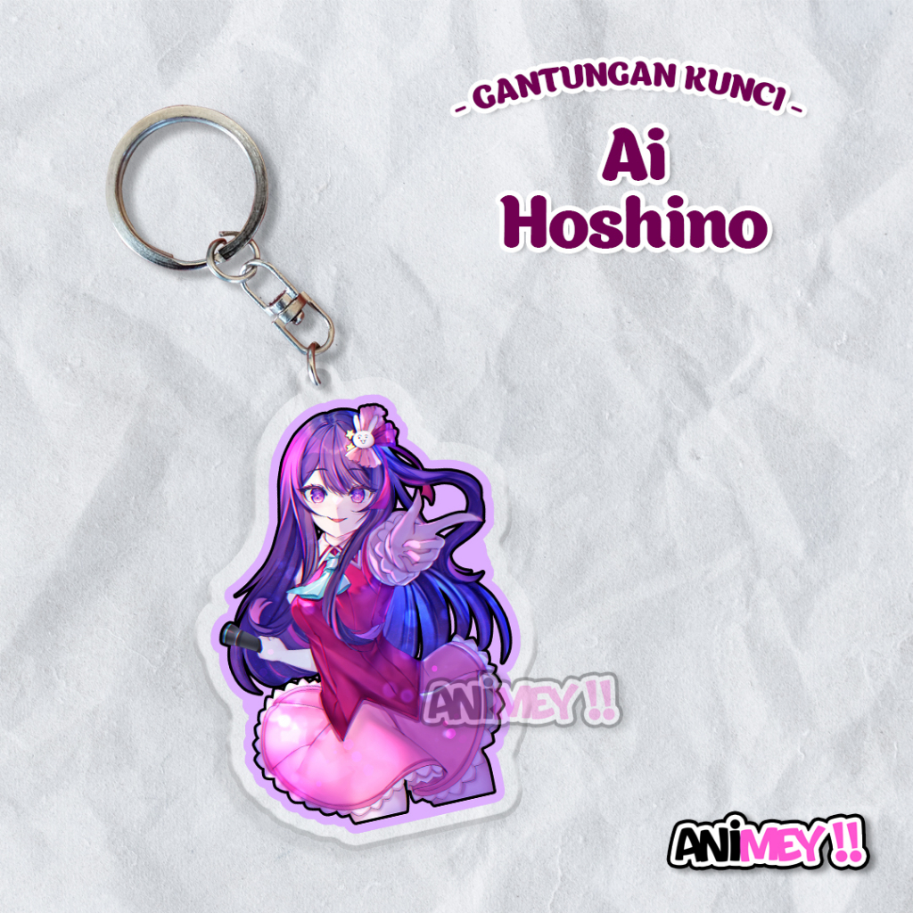 Gantungan Kunci Ai Hoshino / Keychain / Ganci Akrilik