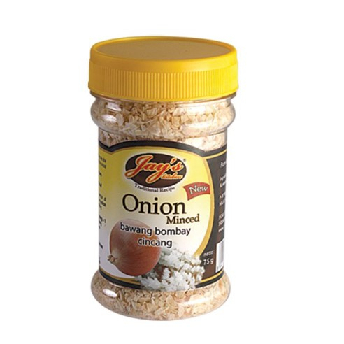 

Jay's Onion Minced | Bawang Bombay Cincang Seasoning 75 Gram