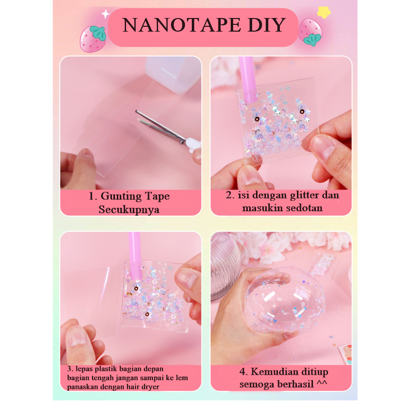 [ORGM] Mainan DIY Blow Bubble Squishy dari Nanotape Set