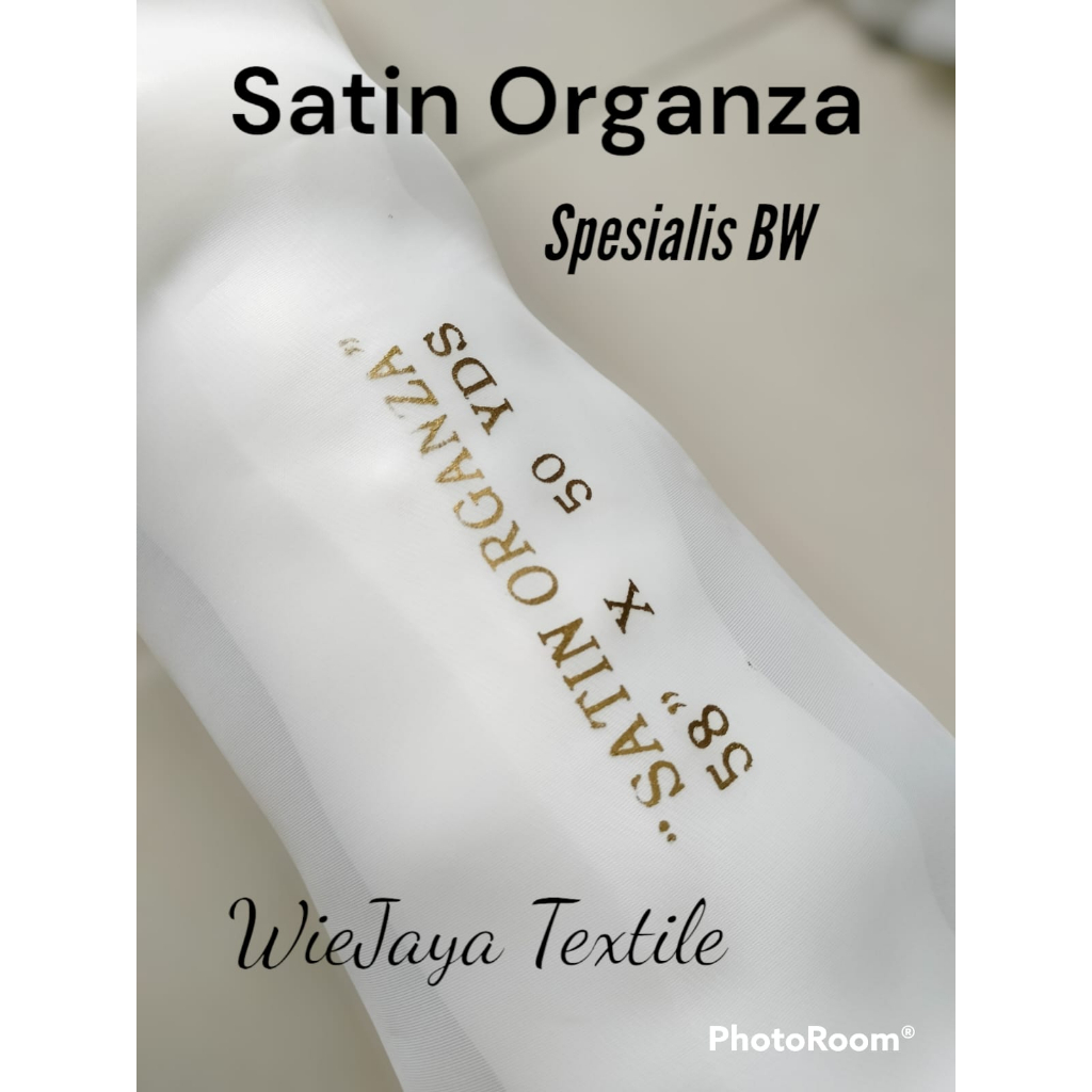 Kain Satin Organza Murah Kualitas Grade A .. Khusus warna BW ... Cocok utk Aplikasi, Kerudung, Baju , untuk disublim, Printing