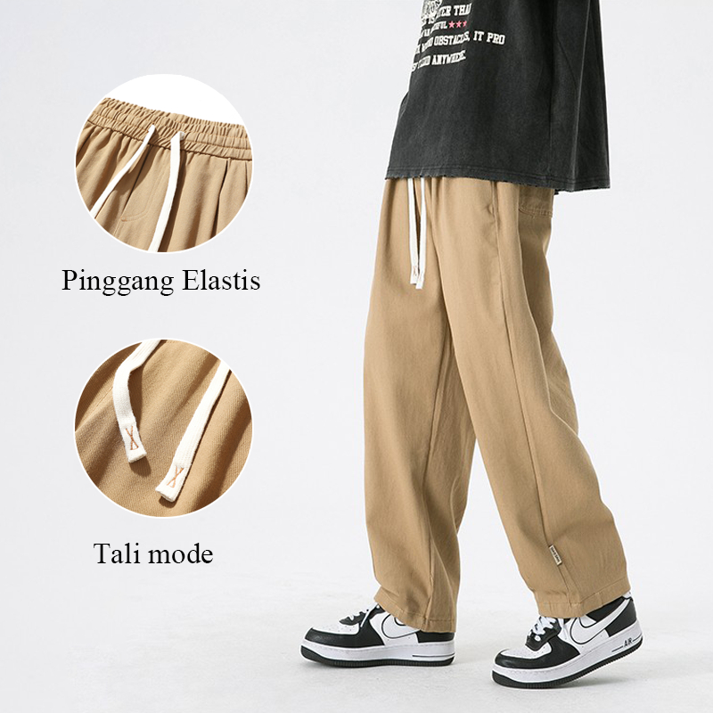 Celana Cargo Panjang Pria Korean style celana Olahraga Sport Jogging jumbo pria baggy pants Oversize lurus longgar celana casual pria celana Jogger pria