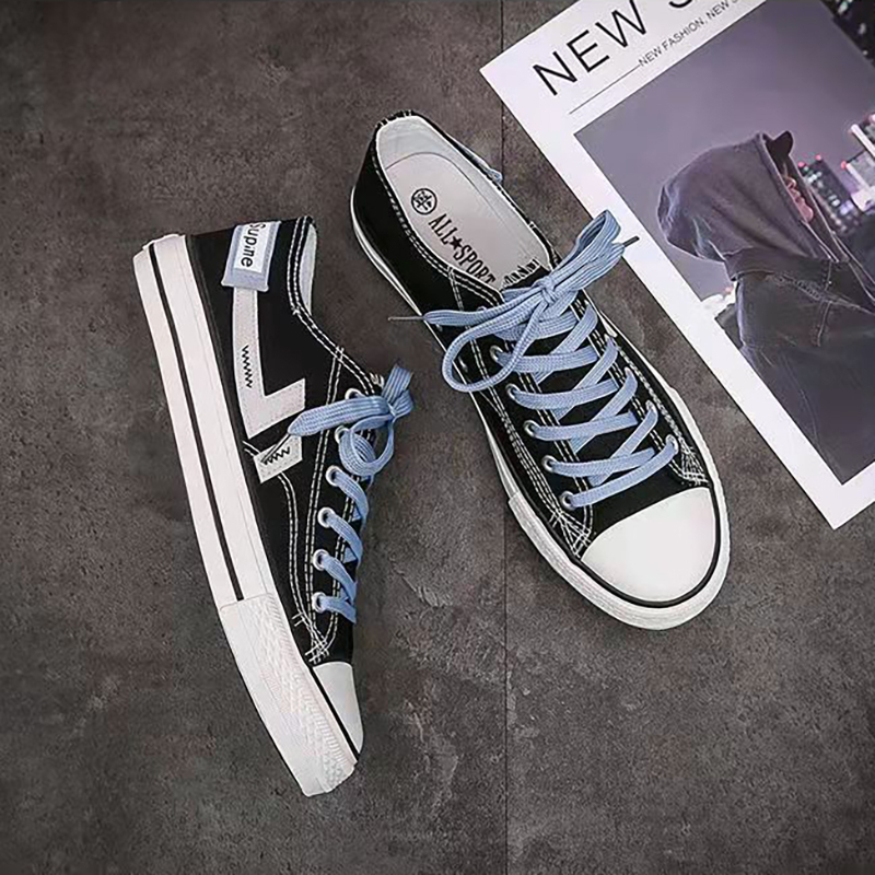 Toread Sepatu Sneakers Canvas Pria Casual Model Terbaru Sepatu Tali Warna Kekinian MC310