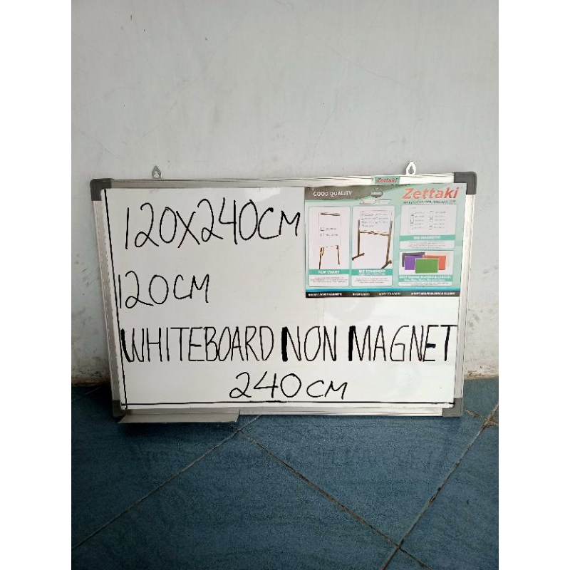 

PAPAN TULIS WHITEBOARD GANTUNG NON MAGNET SINGLE FACE 120X240CM