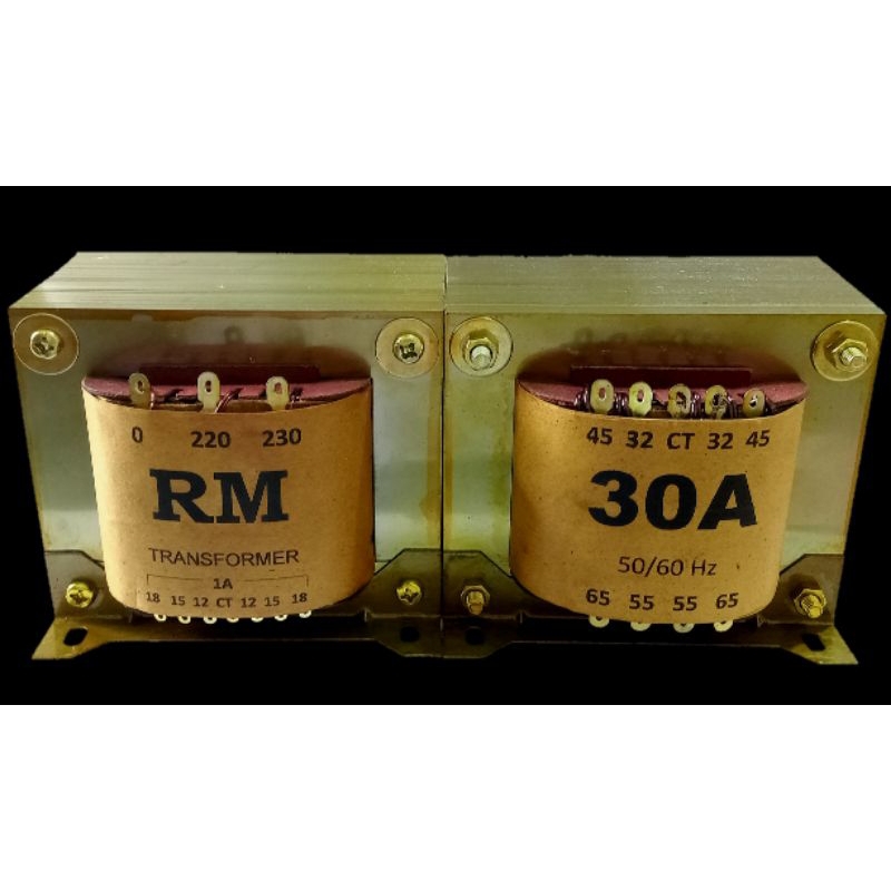 Trafo 30A 65v CT merk RM