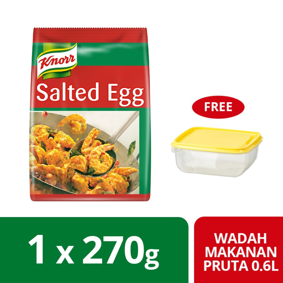 

Knorr Golden Salted Egg Powder Pouch 270G Free Food Container