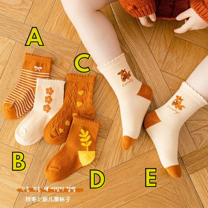 Kaos Kaki Anak Perempuan Sekolah TK SD Motif Beruang Fashion Cewek Socks Kids Terbaru K9A