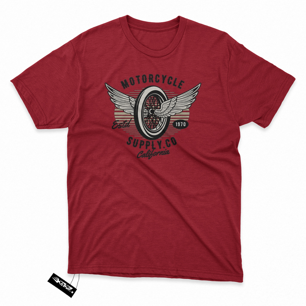 KAOS MOTOR Motorcycle Supply - Kain Katun Tshirt / baju distro Keren gambar desain ilustrasi origina