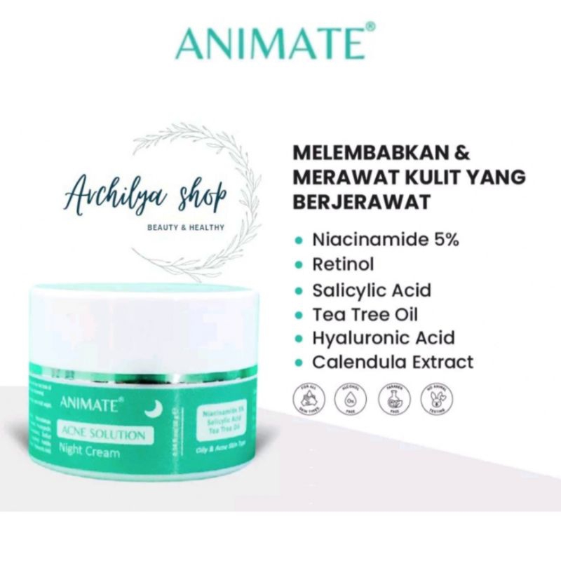 Animate Acne Solution Night Cream 10gr