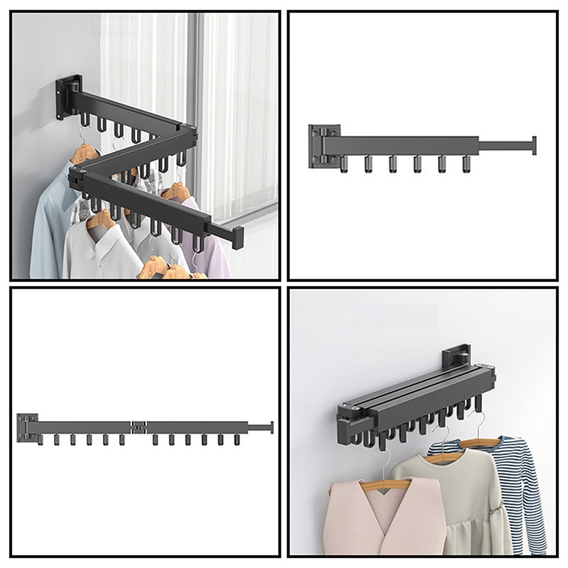 Jemuran Dinding Baju Folding Drying rack hanger aluminium jemuran Lipat Gantung Melipat Portabel Jemuran Rak MMY pengeringan untuk pakaian