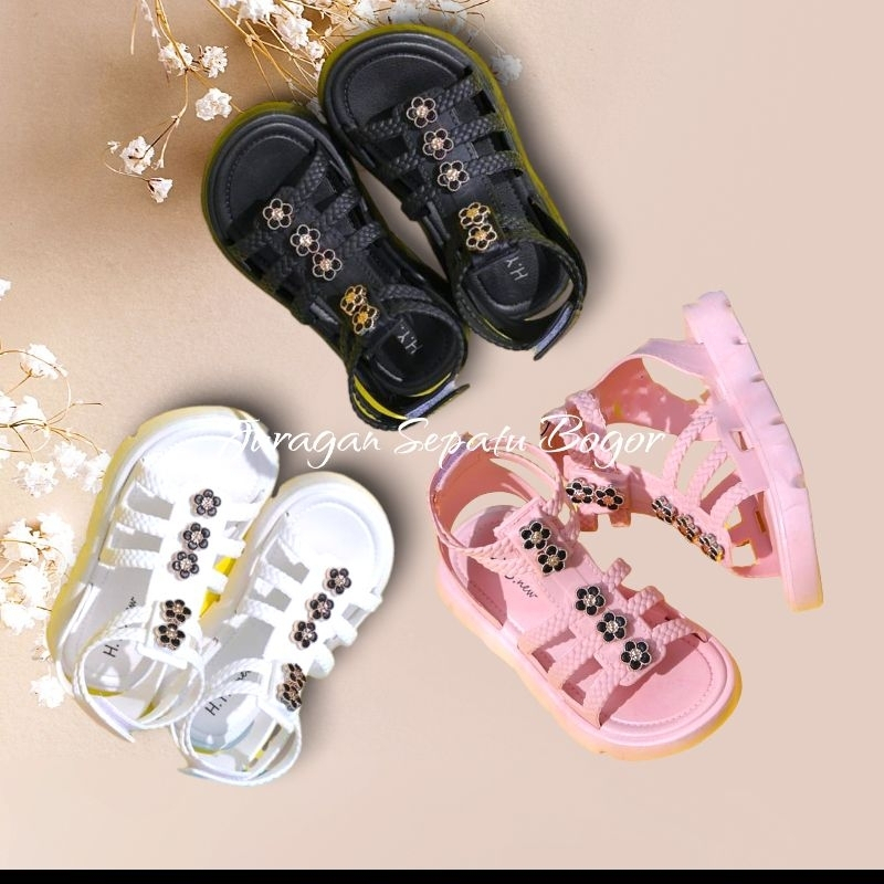 Sandal Jelly Anak Import Korean Style 1705-2 / Sandal Anak Perempuan Bahan Karet Model lucu 2 - 10 Tahun