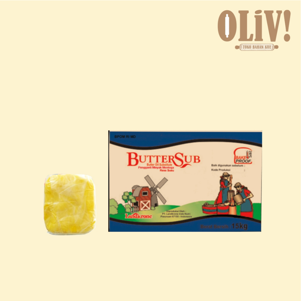

ButterSub Butter Oil Subtitute Milky 15Kg (Repack/Timbangan)