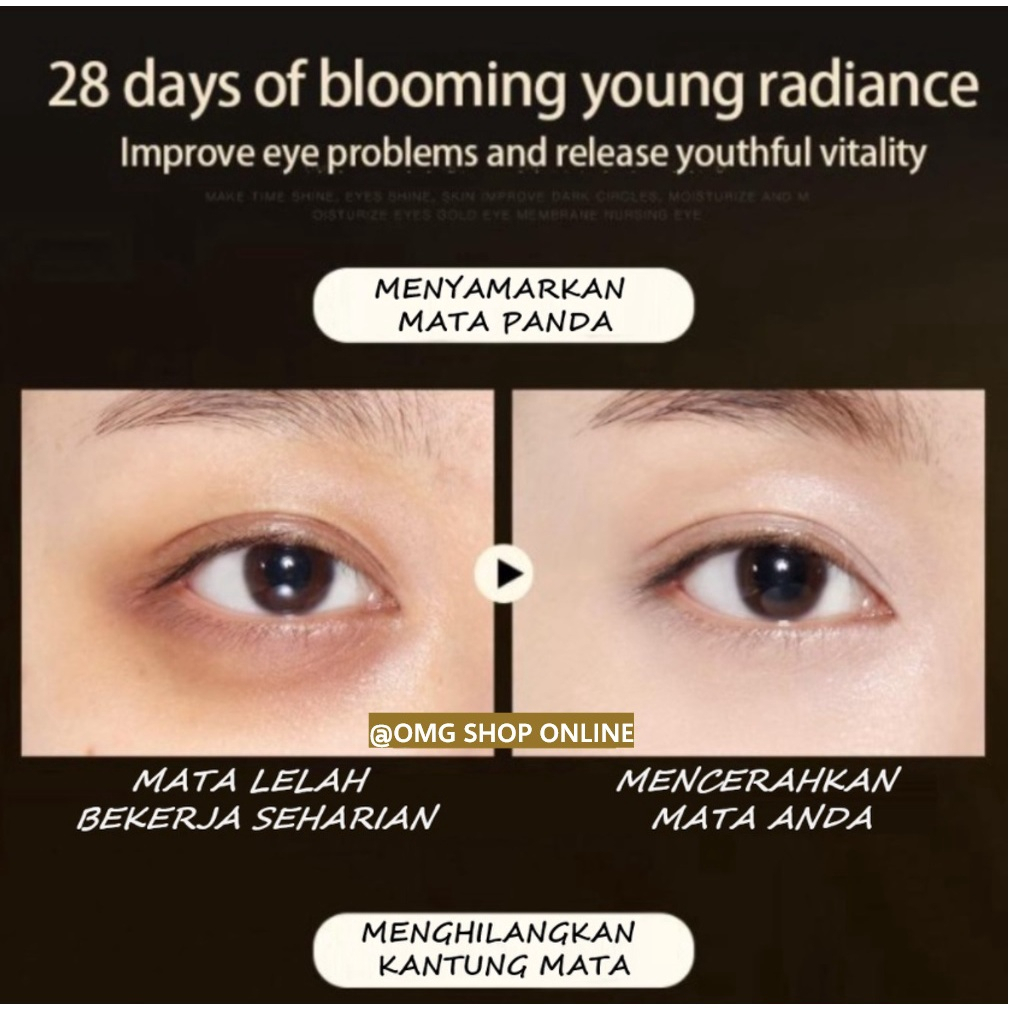 Masker Mata Emas Collagen Emas 24k Eye Mask Penghilang Kantung Mata Panda