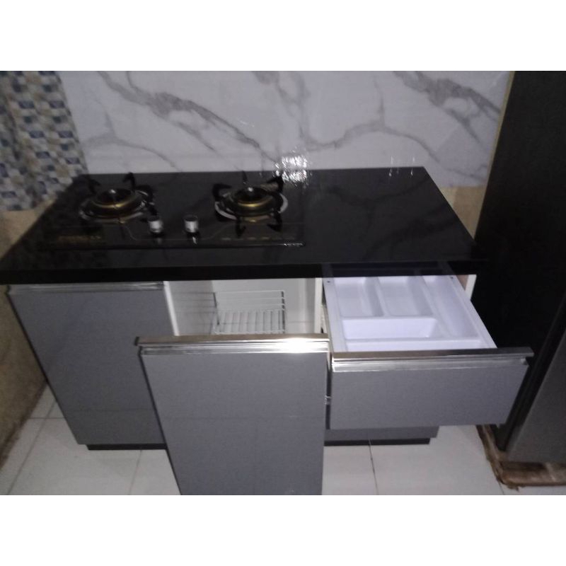 Meja dapur minimalis / meja kompor minimalis / Kitchen set 3 pintu 120cm