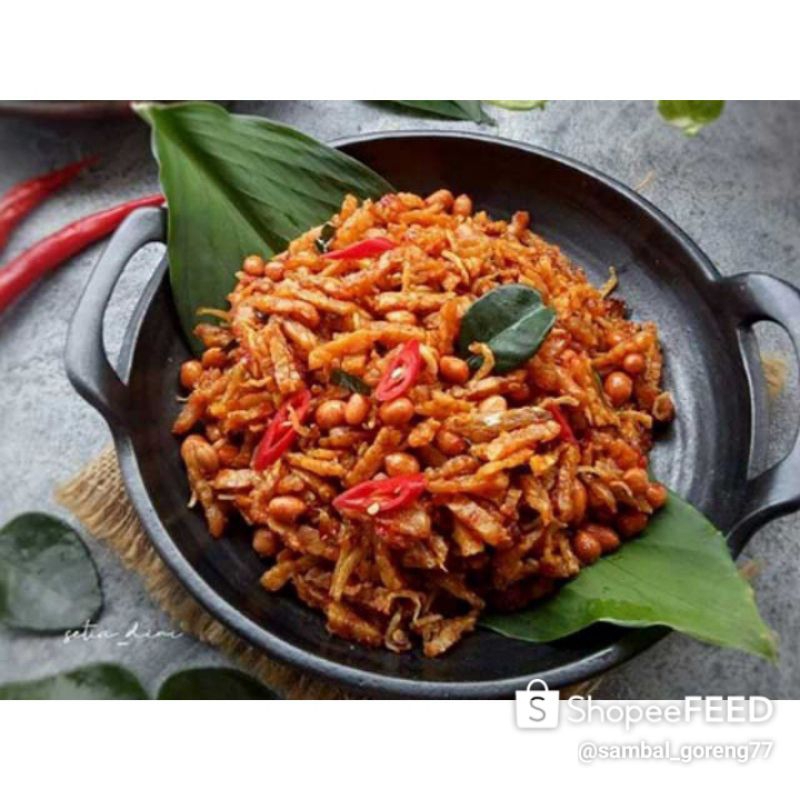 

TERMURAH! 100gram / Kering Tempe / Kacang / Teri / Mix — Sambal Goreng Orek Keringan Sambel Goreng Organik