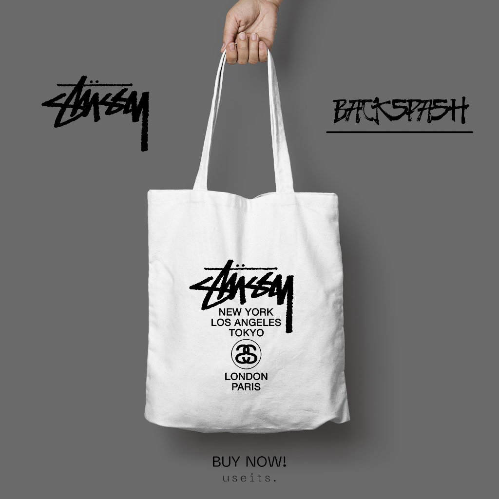 Tas Totebag Stussy Skate Pria Wanita - STUSSY