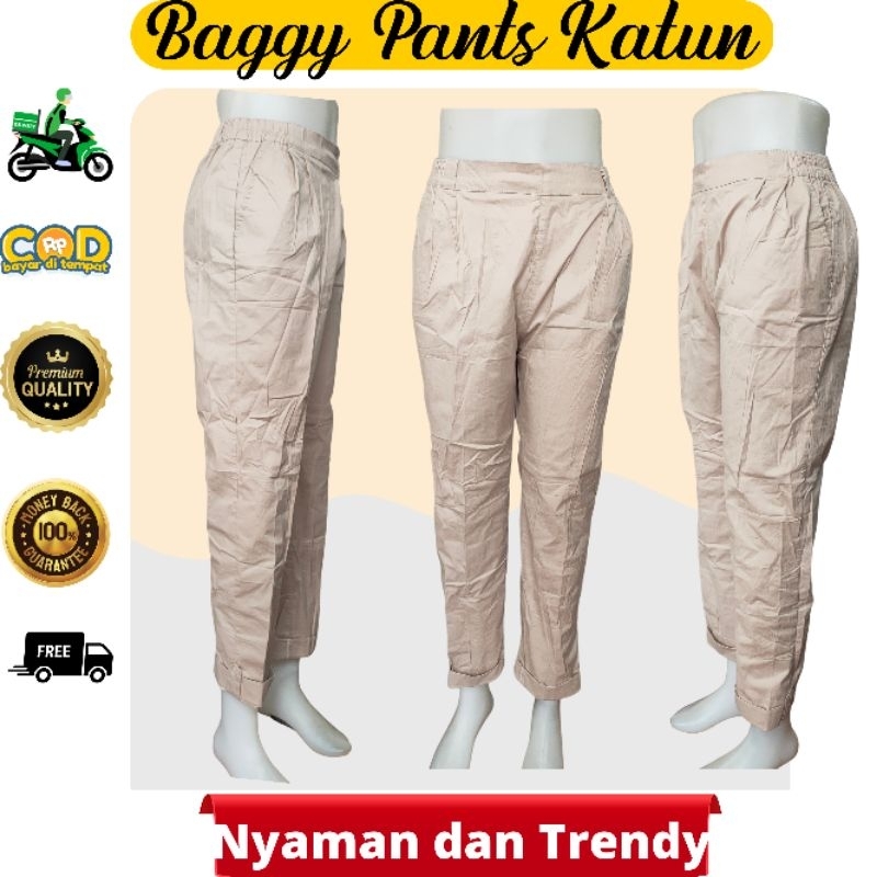 BAGGY PANTS WANITA KATUN STRETCH baggy pants wanita jumbo baggy pants wanita karet pinggang baggy pants wanita katun twill baggy pants katun Stretch premium celana baggy pants karet pinggang celana baggy pants katun wanita celana katun baggy pants wanita