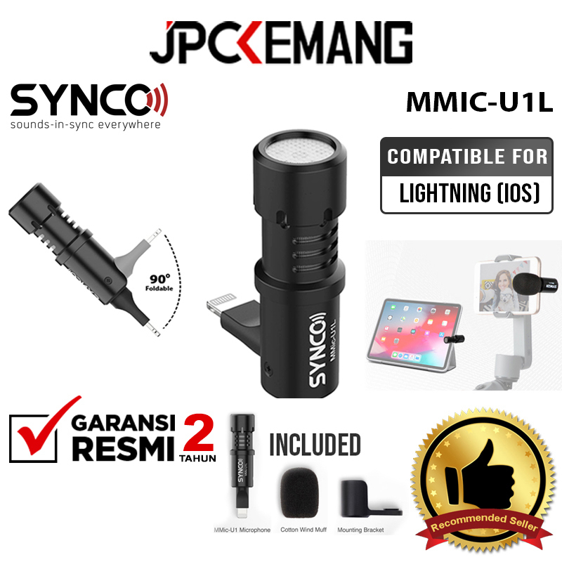 Synco MMic U1L Lightning iOS Smartphone Directional Microphone Synco Mic U1 L Garansi Resmi