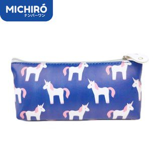 

Michiro Tempat Pensil Waterproof / Kotak Pensil Gambar Unicorn / Kotak Pensil Korea Pouch / Tempat Pensil Multifungsi Printed Leather Pencil Case Zipper
