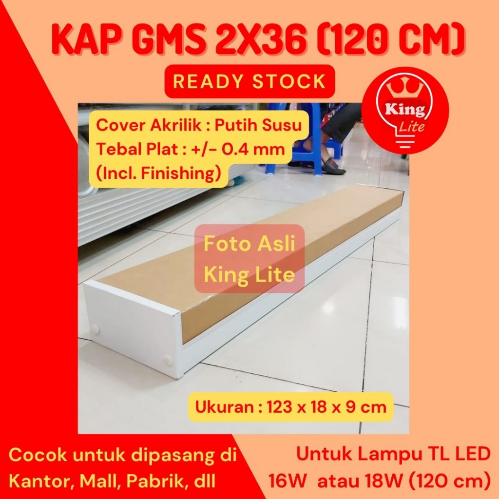 Kap Lampu GMS 2x36 Watt