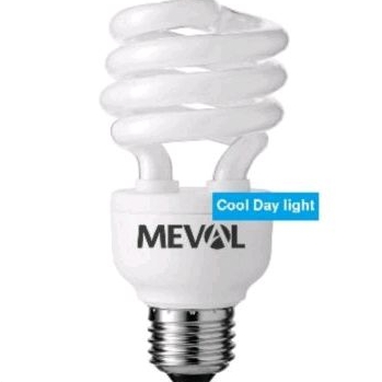 MEVAL Lampu Tornado Spiral LHE 20 Watt Cool Daylight