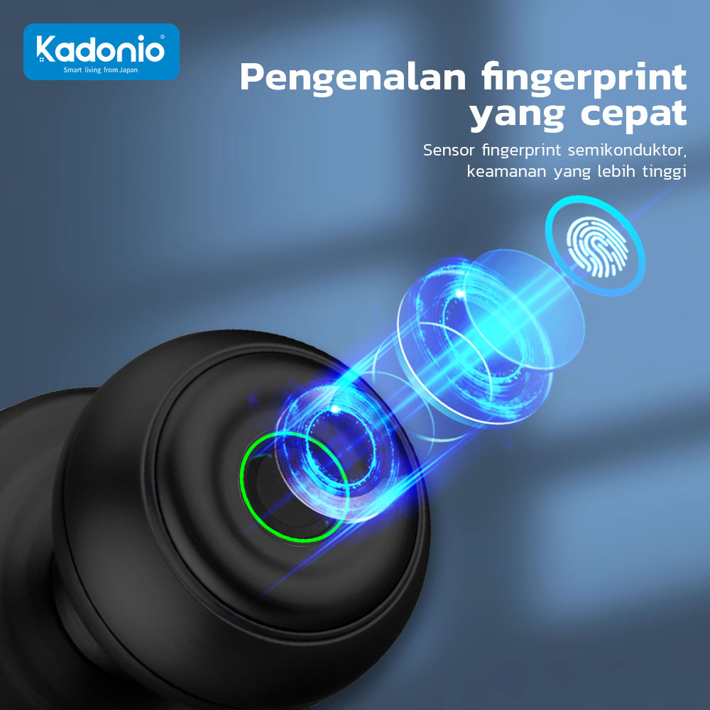 Kadonio tombol pintar sidik jari kunci Pintu TUYA Kontrol Bluetooth kunci pintu Sidik Jari Smart doorlock kunci pintu fingerprint