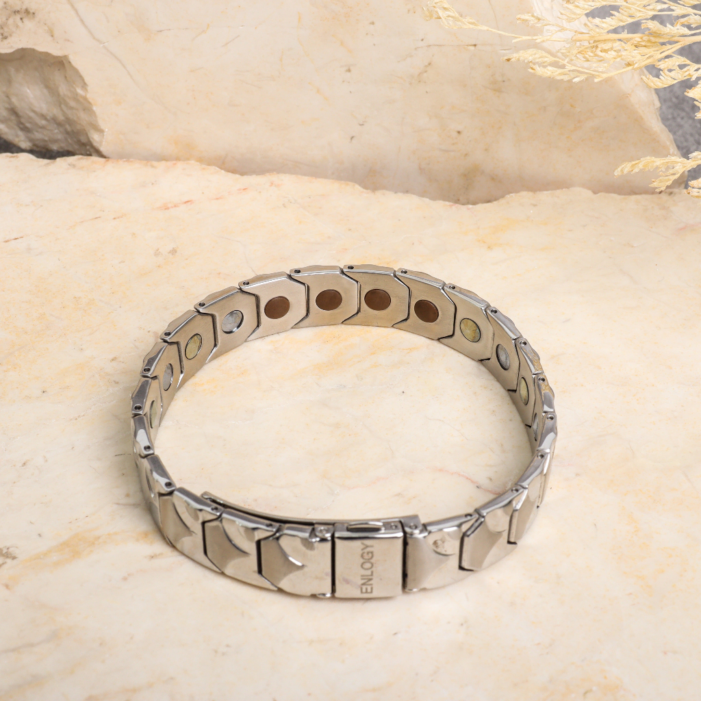 JK8 Gelang Enlogy Gelang Teknologi Enlogy Luxury Tech Bracelet - Silver