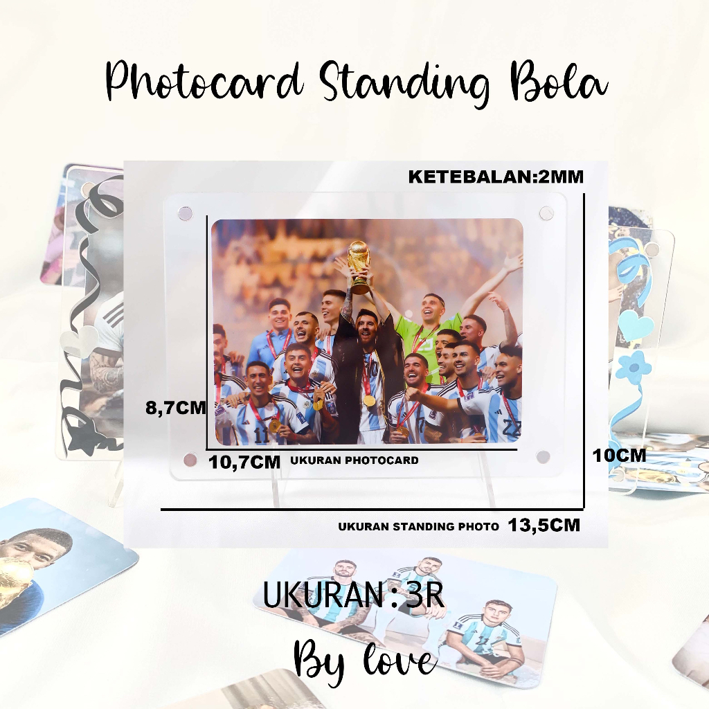 (CUSTOM/READY STOCK) PHOTOCARD STANDING BOLA DECO ACRYLIC MAGNET/PIL-DUN/WORLD/CUP