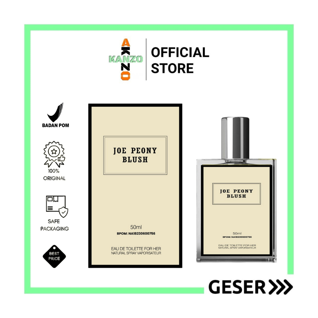 Kanzo - [BPOM] Parfum Joe Peony Blush 50ml Premium / Parfum Joe Peony Blush 50ml Best Seller / Parfum Unisex Wangi Tahan Lama