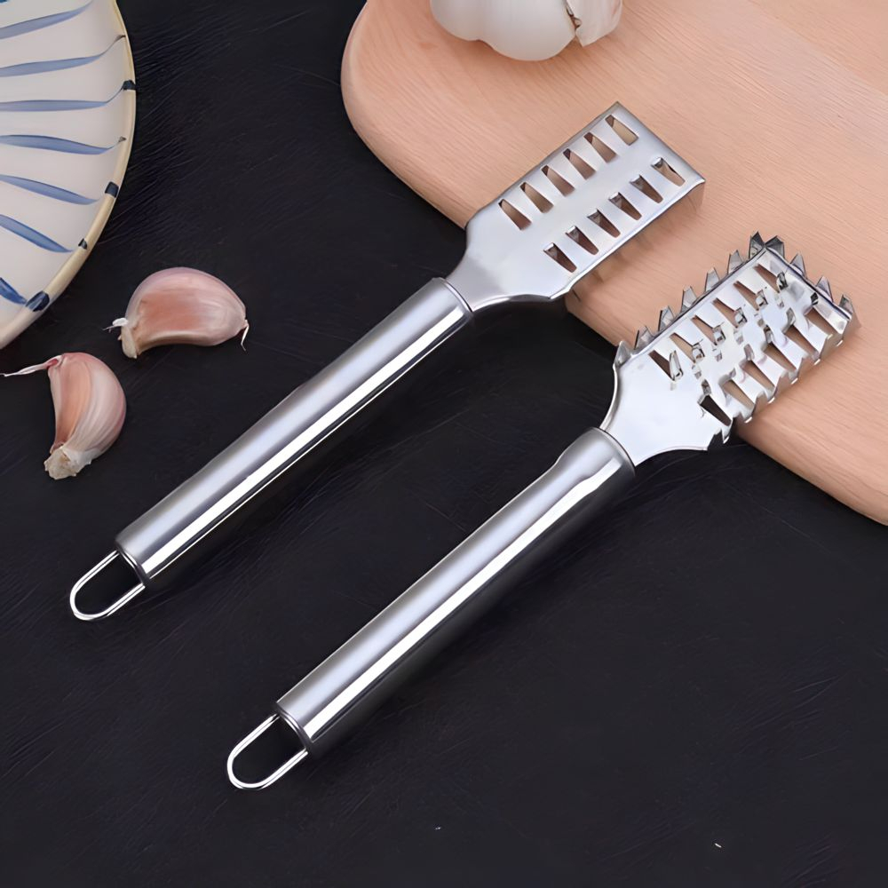 Alat Pembersih Sisik Ikan Stainless Steel Anti Karat / Serutan Pengupas Penghilang Kulit / Fish Scale Skin Remover Scraper / Peeler Serut Kupas Sisik Tebal / Kerokan Kerikan