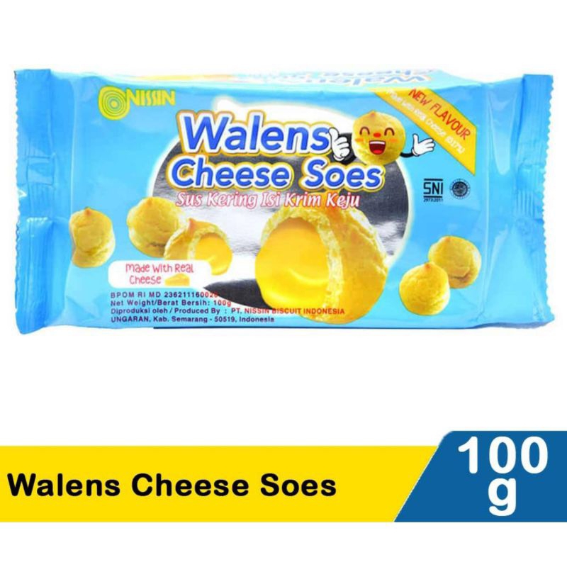 Nissin Walens Kue Soes 3 Varian Rasa 100g