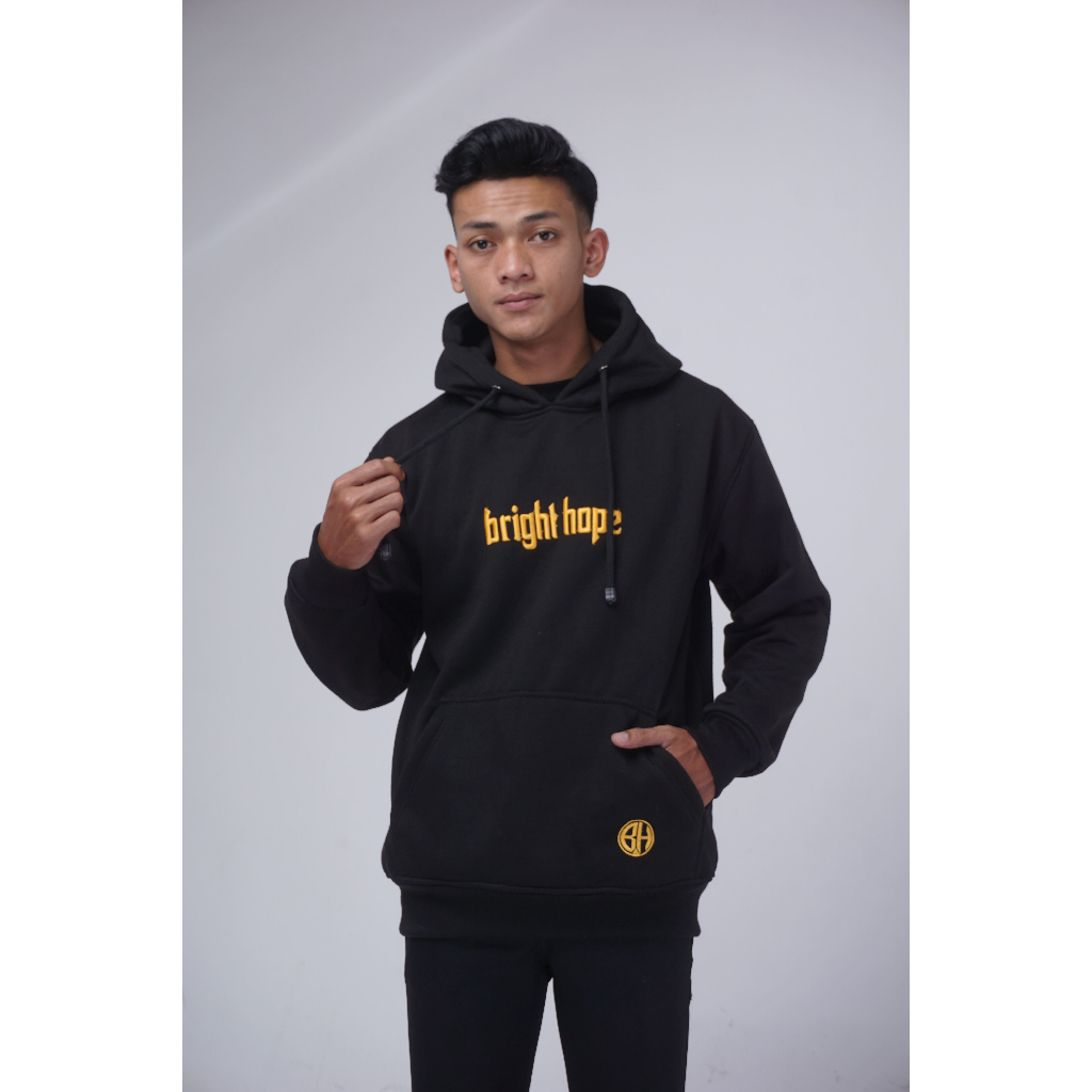 BRIGHT HOPE/SWEATER HOODIE/BORDIR TIMBUL/BAHAN TEBAL/PRIA &amp; WANITA