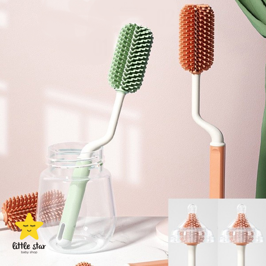 Sikat Botol Susu Bayi Silikon | Nipple Brush | Milk Bottle Brush Silicone