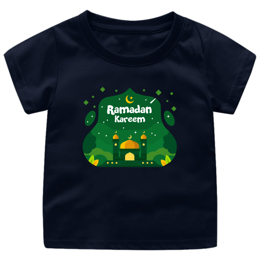 Aitana - Baju Kaos Muslim Lebaran Tema Ramadhan Kareem Ready Bayi Anak Remaja Dewasa Bahan Katun Combed 30s