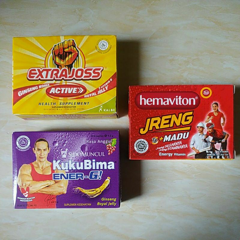 

Minuman suplemen, isi 6sachet