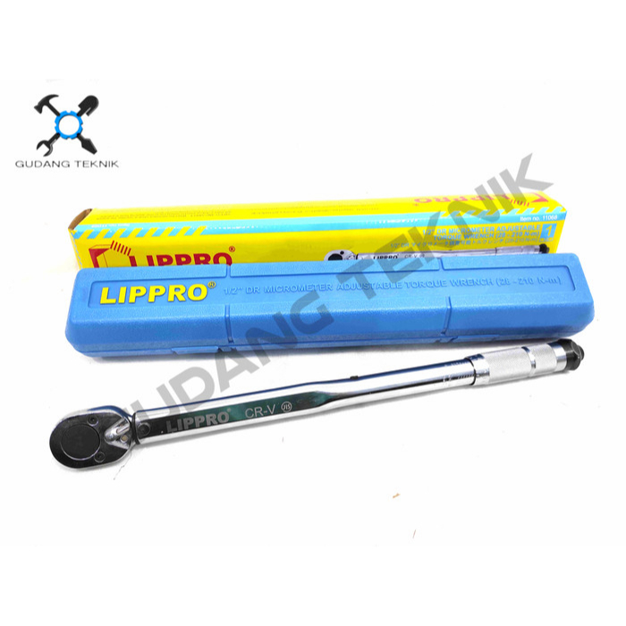 Kunci Moment Kunci Torsi 1/2&quot; 28-210Nm 11068 LIPPRO GRIP ON / Torque Wrench Kunci Momen 1/2 Inch 28-210 N.M LIPPRO GRIP ON