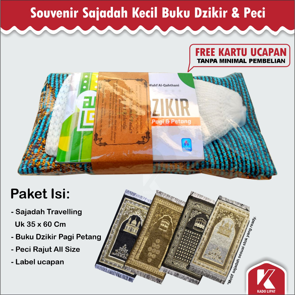 Souvenir Sajadah Buku Dzikir souvenir Haji - Souvenir Tahlil - Tahlilan - Pengajian - Souvenir Perni