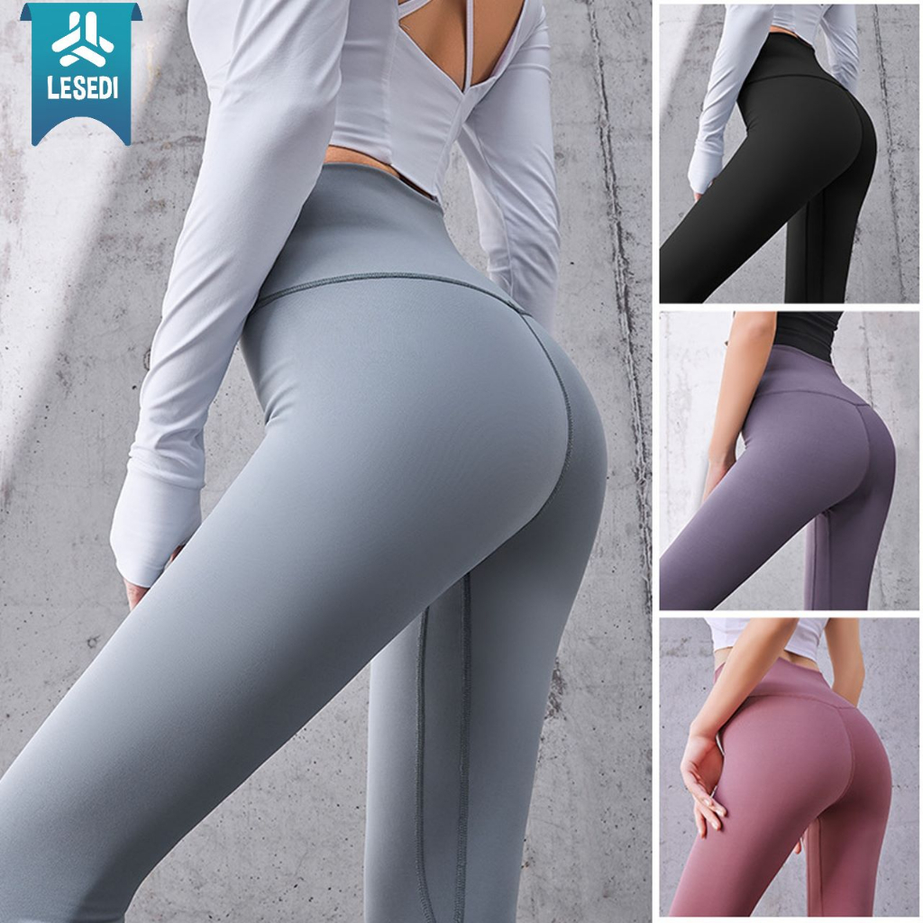 Celana Legging Highwaist Yoga Pants dan Gym Polos Legging Senam Wanita LGS14